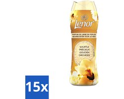 15 x Lenor - Geurbooster - Gouden Orchidee - 22 Wasbeurten - Geurbooster - Geurversterker - Wasgeur - Frisheid - Gouden Orchidee
