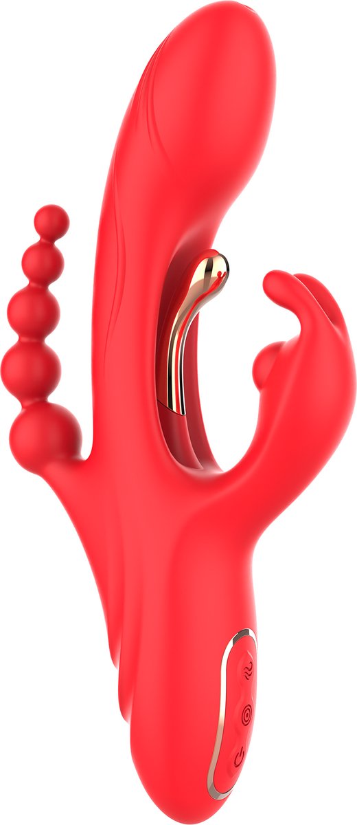 Inner Bloom - Tapping Rabbit en Anaal Vibrator - Rood