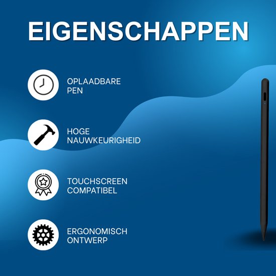 Stylus Pen PRO - Voor Xiaomi Pad 6 / 6S Pro / MAX 2023 - Tablet - Oplaadbare Touchscreen Pen - Zwart — afbeelding 3