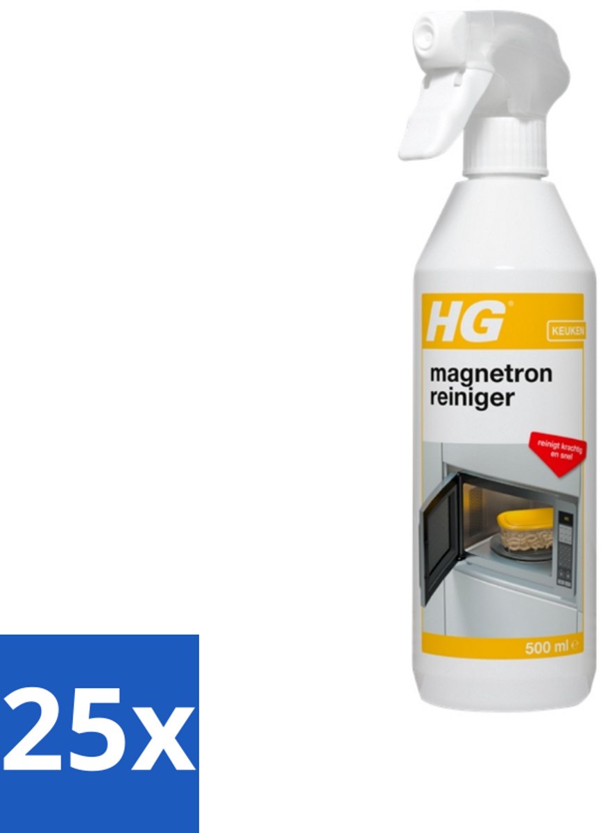 25 x HG Magnetronreiniger 500 ml - Magnetron Reinigen - Magnetron Reiniger - Magnetron Reinigen Snel - Magnetron Vet Verwijderen - Magnetron Etensresten Verwijderen