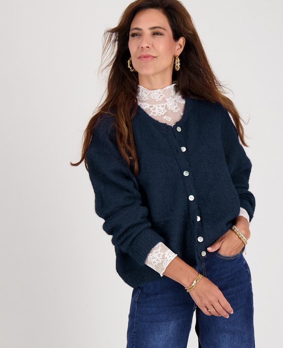 Je m'appelle Dames Vest - Blauw - Maat S/M/L
