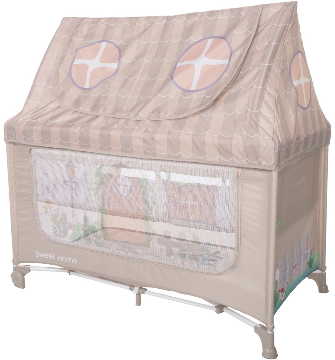 Lorelli Sweet Home Beige Campingbed met Dakje