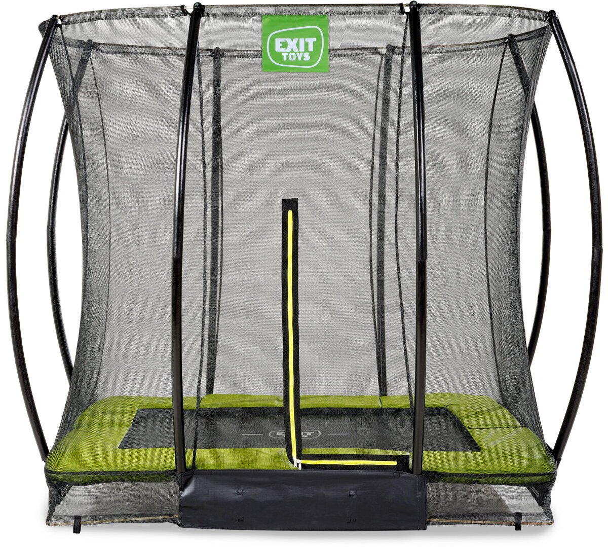 EXIT Silhouette inground trampoline 153x214cm met veiligheidsnet - groen