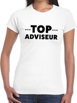 Top adviseur beurs/evenementen t-shirt wit dames XS