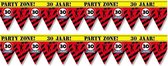 2x 30 jaar party tape/markeerlinten waarschuwing 12 meter - Verjaardag afzetlinten/markeerlinten feestartikelen