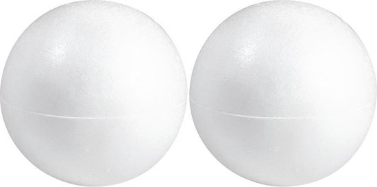 2x Hobby / DIY boule de polystyrène / sphère demi-coquilles 30 cm -  Fabrication de