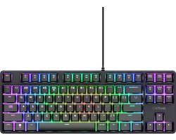 Trust GXT 864 Cada – Compact Mechanisch TKL Gaming Toetsenbord – Aanpasbare RGB Verlichting – Tactile Switches – PC/PS5 – Qwerty US – Zwart