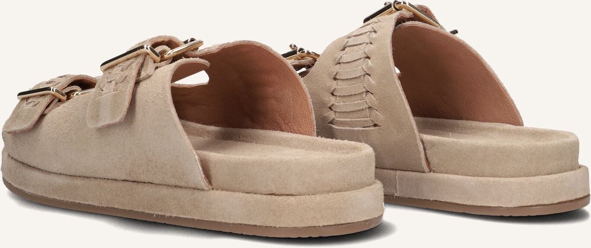 Wooden sandals flower print with buckle - WoodenshoeKing