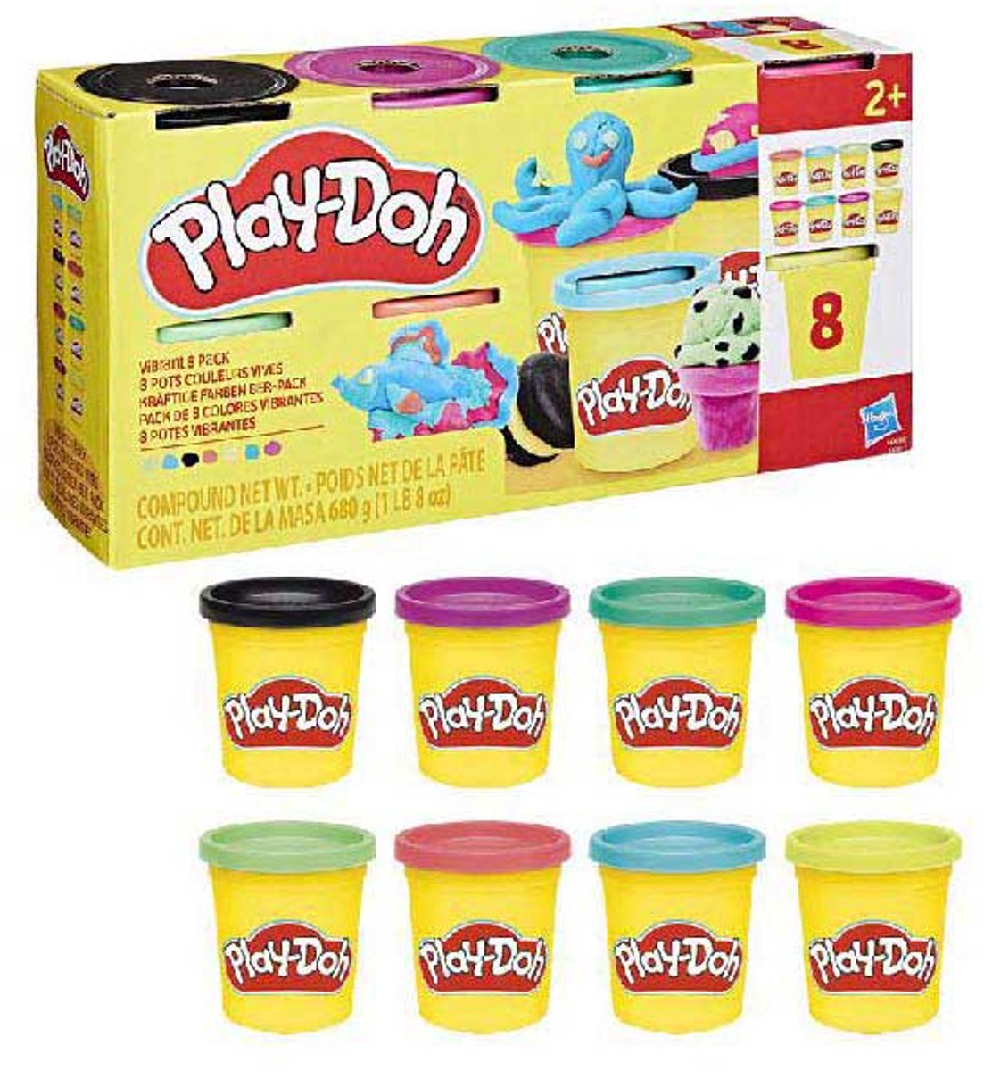 Play-Doh 8 Pack - Boetseerklei - Felle Kleuren — afbeelding 12