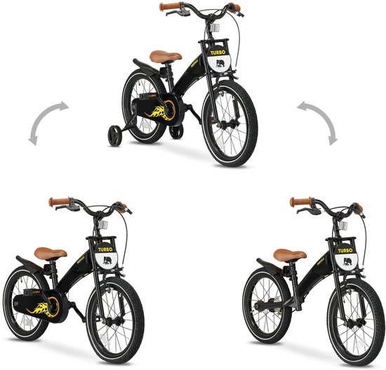 Vélo pour enfants Turbo 3 en 1 - Vélo 16 pouces