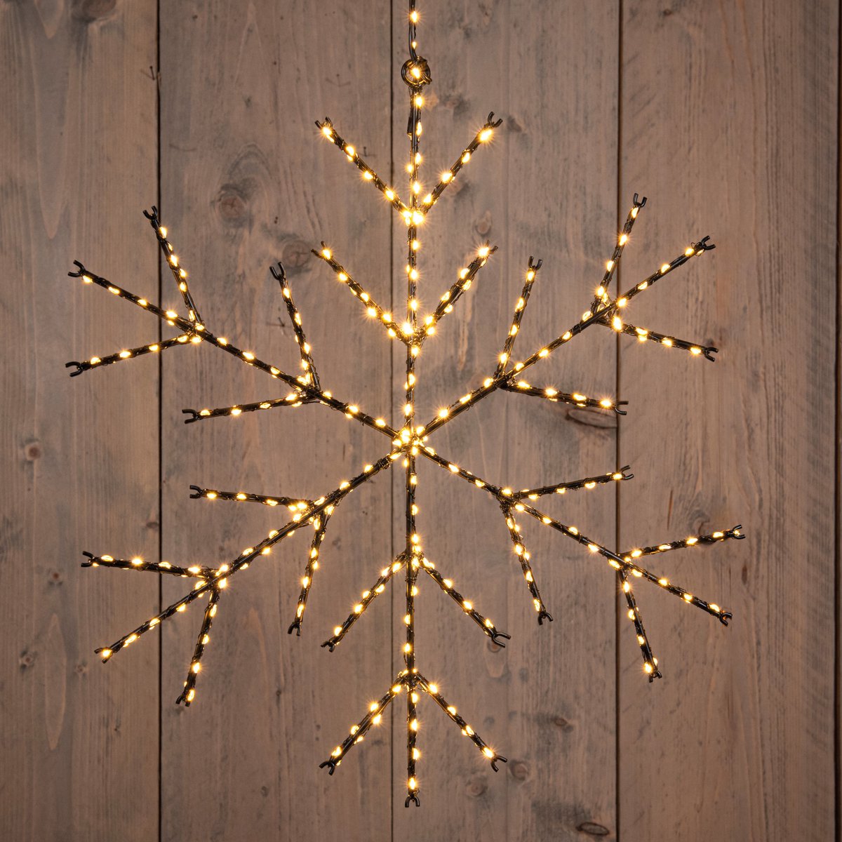 Anna's Collection Kerstverlichting figuur sneeuwvlok - D37 cm - 380 led lampjes - warm wit - binnen en buiten - kerstlampjes