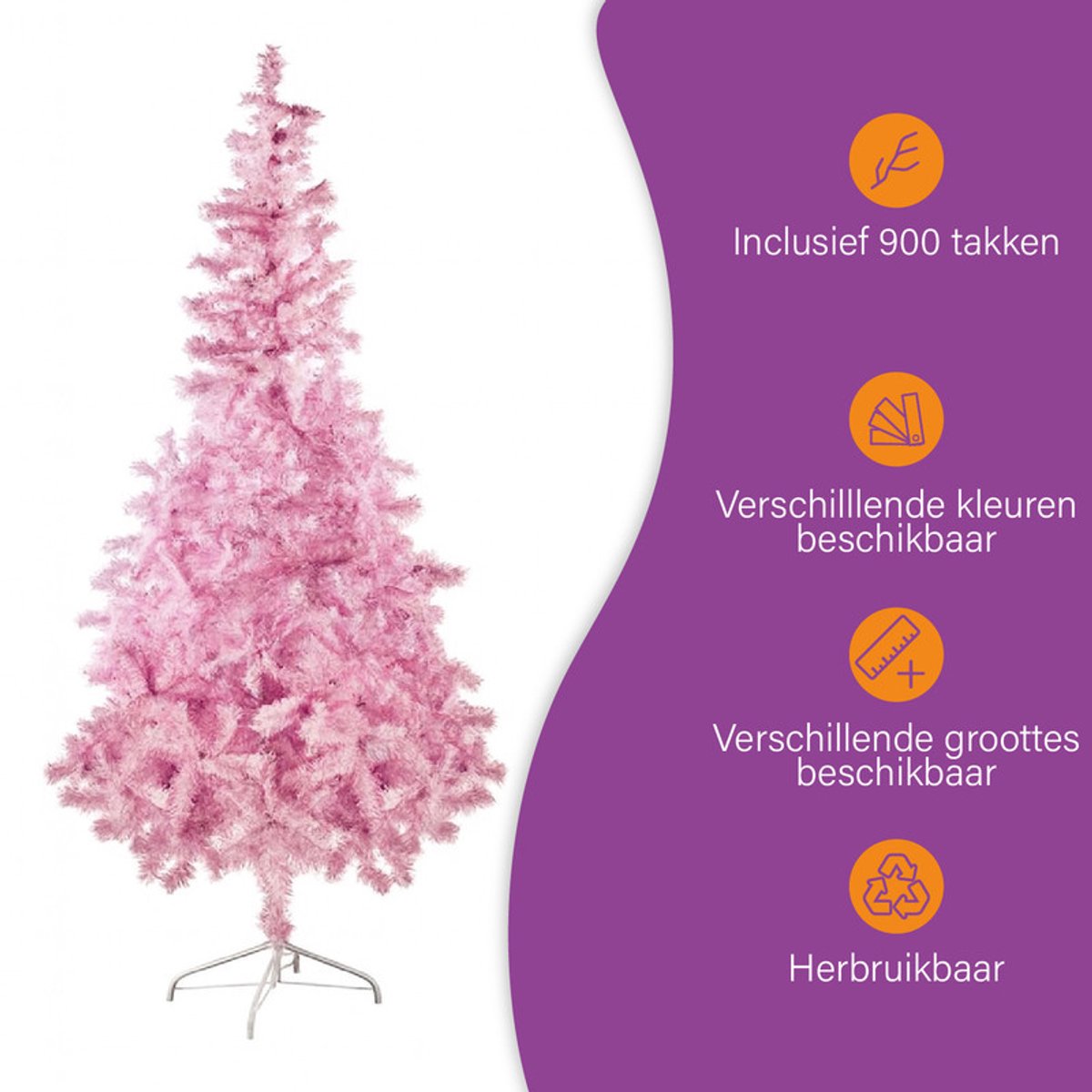 Fjesta© Baby roze kerstboom - 210cm – foto 4