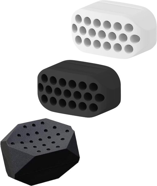 Noéya Kaaklijntrainer - Kaaktrainer - Jawline Trainer - Kaaklijn - Set van 3 - Wit en Zwart
