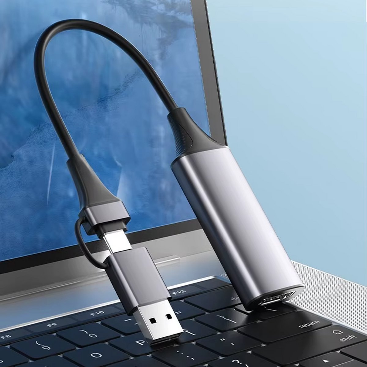 Qost - Capture Card HD - Video / Game Capture - 1080P HD - HDMI naar USB-A / USB-C - Cam Link - Video Grabber - Streamen thumbnail 4