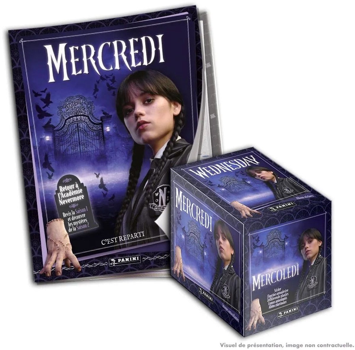Mercredi 2 stickers - Promo Pack in het FRANS Panini