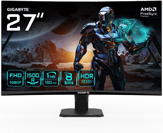Gigabyte GS27FC - Curved Full HD LCD Gaming Monitor - 180Hz - Product - €141,27
