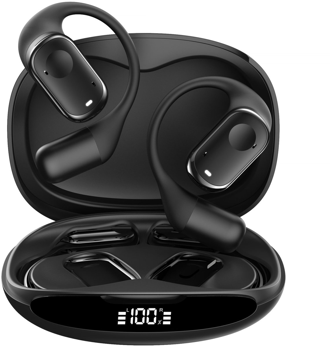 Bluetooth Headphones - Open Ear Koptelefoon Bluetooth 5.3 Draadloze Oortjes Touch Sporthoofdtelefoon, IPX6 Waterdicht, 30 uur Speeltijd, Hoofdtelefoon voor sport, werk