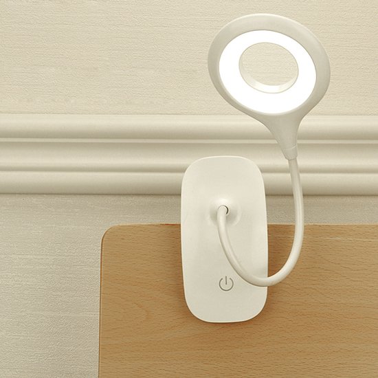 Foto: Leeslampje voor boek zoombaar 15 80 graden 3 kleuren en 10 standen klemlamp voor bed en bureaulamp zwart bedlampjes leeslampjes woodoro