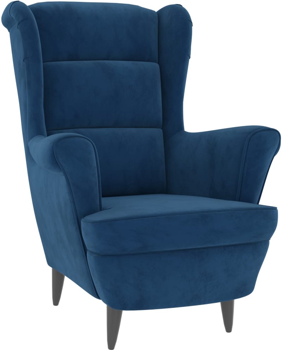 Fauteuil - Relaxzetel - Relaxstoel - Relaxfauteuil - Stoel - Met armleuning - Voor één Persoon - Blauw