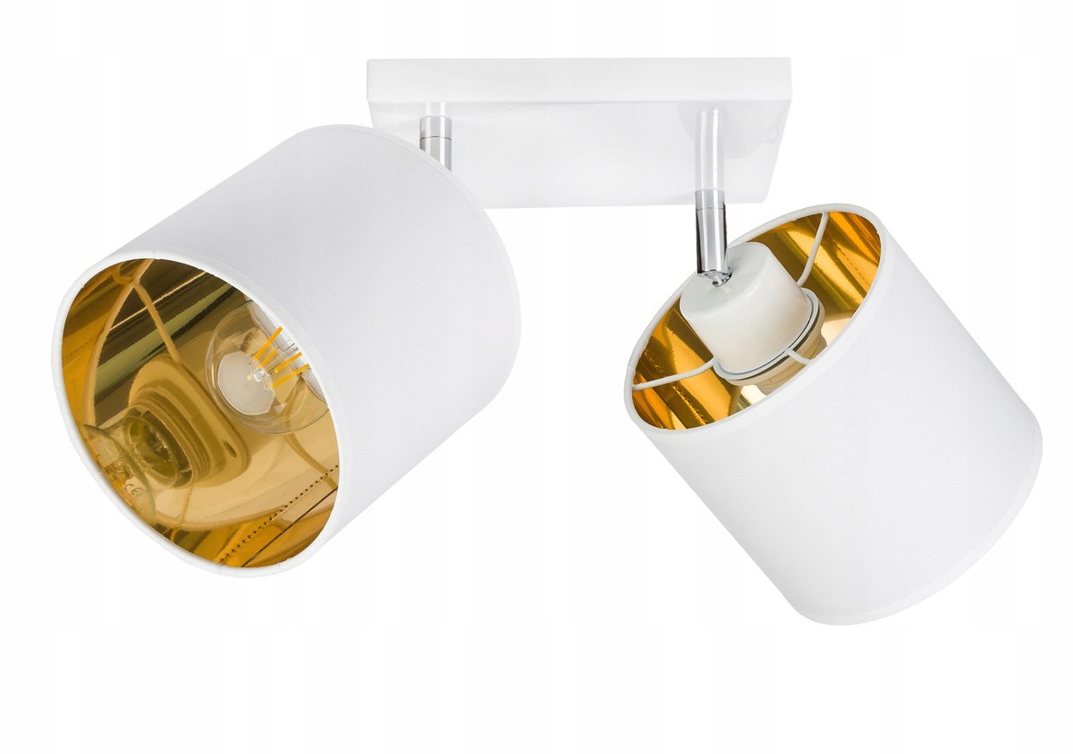 Verstelbare Plafondlamp met Gouden Lampenkap - Stijlvol en Modern