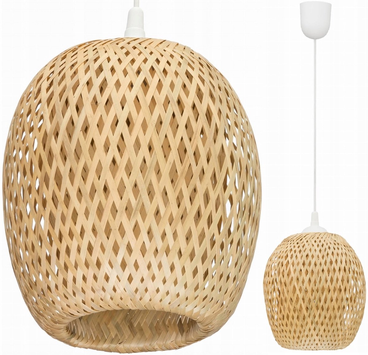 BOHO bamboe hanglamp 25cm - Natuurlijk en sfeervol