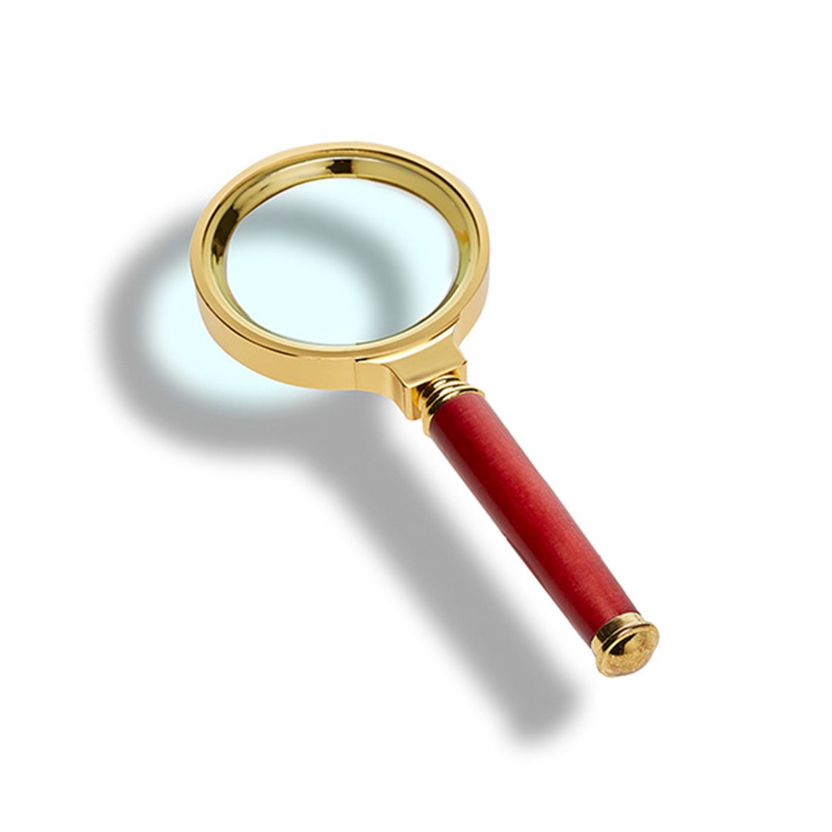 Handloep met 3,5x vergroting, glazen lens, afneembare houten handgreep, lensdiameter 50 mm