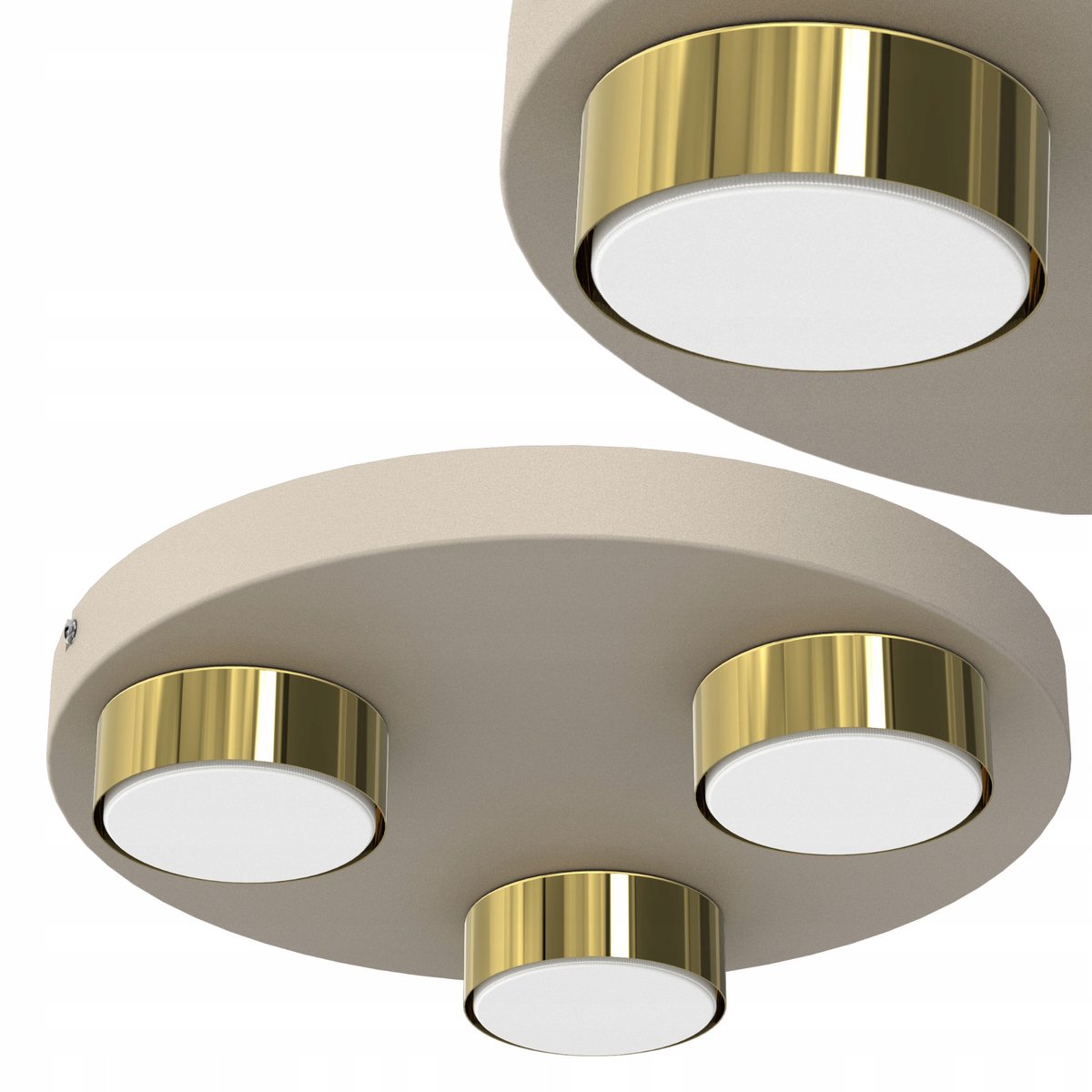 Plafond LED Loft Kasjmir Goud 3-lichts - Stijlvolle Wandlamp