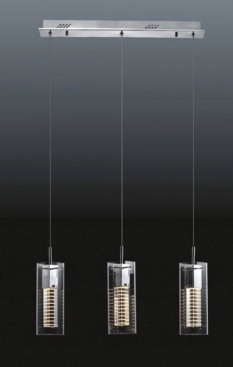 Italux Verizon Hanglamp - 3x MR11 - Chroom Glas