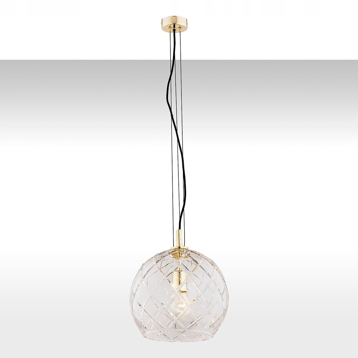 Argon Oviedo Hanglamp 1 Lichtpunt - Transparant/Messing