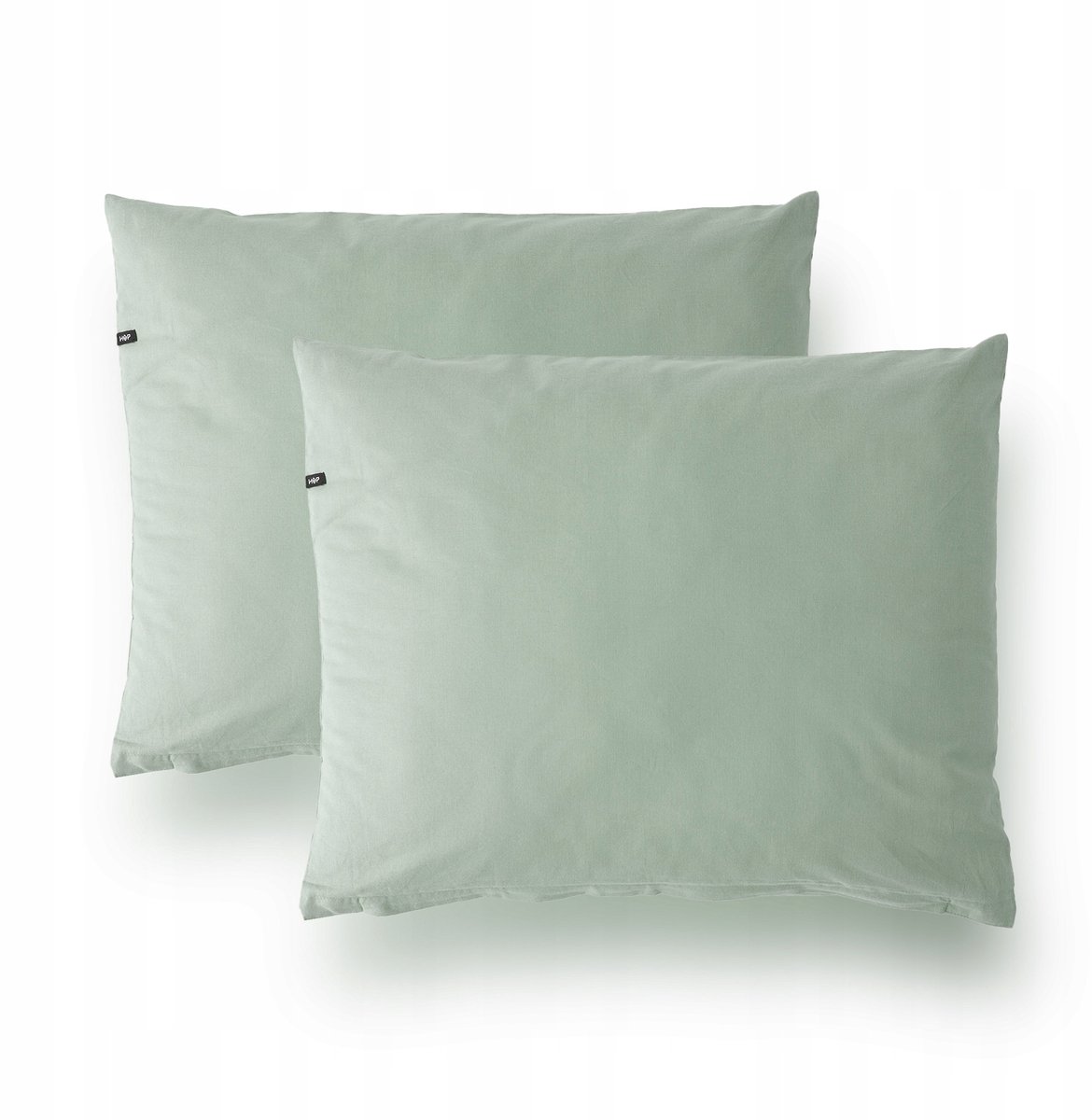 2x Kussensloop 70x80cm Saliegroen 100% dekkend