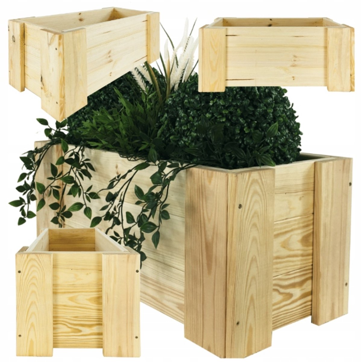 Houten Bloembak 60x30x30cm - FSC Gecertificeerd, Natuurlijk Hout