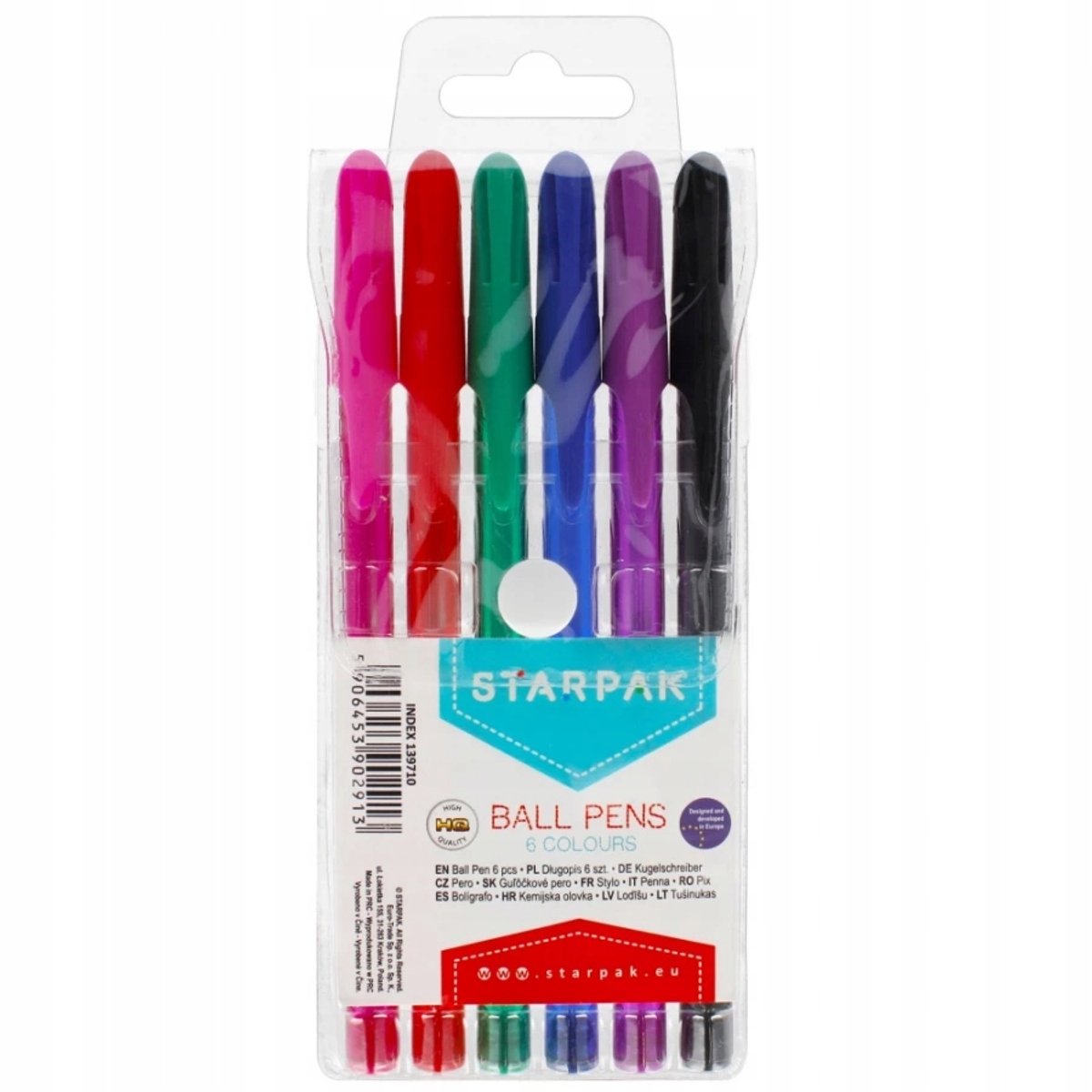 Starpak Kleuren Pennenset met Dop - Kantoor & School