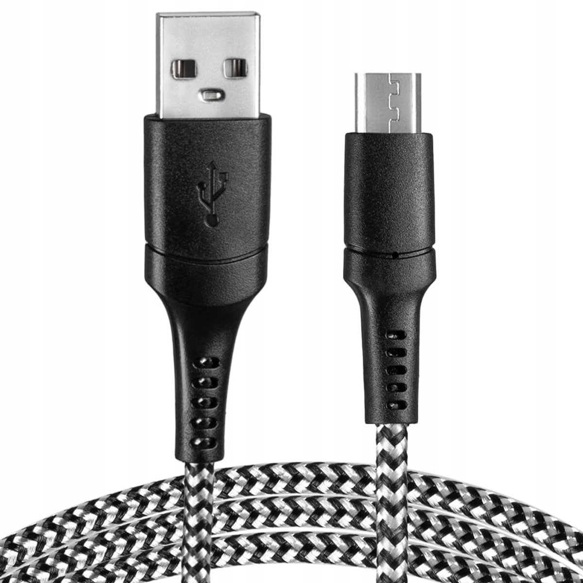 Vayox USB Micro USB Kabel Zwart-Wit 1m - Data & Opladen