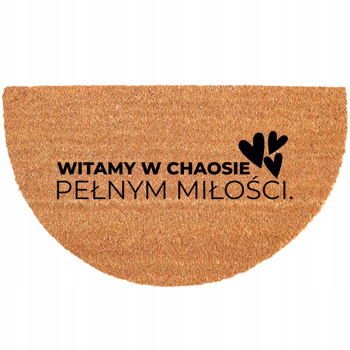 Ecologische Kokos Wcieraczka Antislip 40x70cm Halfrond Beige