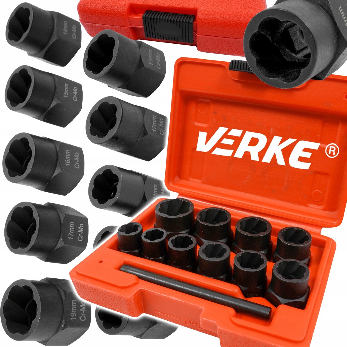 Dopschroefverwijderaars Set 3/8" voor Beschadigde Schroeven en Moeren