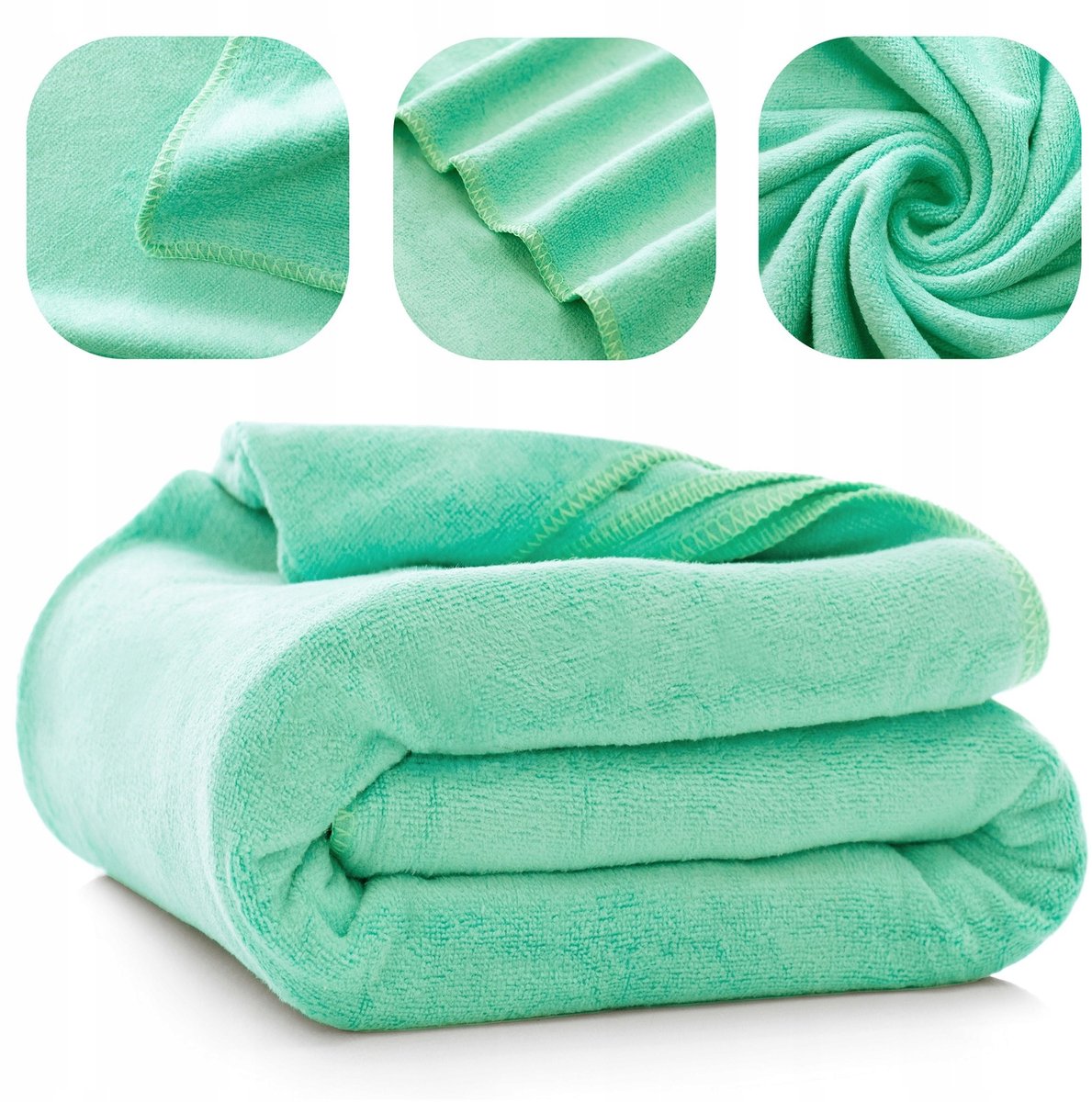Iben Sneldrogende Handdoek 50x90cm - Microvezel - Groen