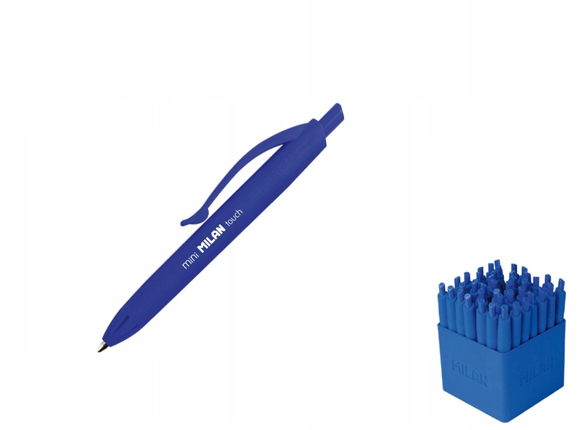 MILAN P1 TOUCH Mini Balpen Blauw - Compact en Schrijft Tot 600m