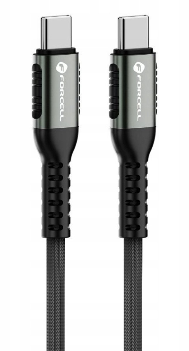 Forcell F-Energy Cafule USB-C Kabel 100W PD QC4.0 1,2m Zwart