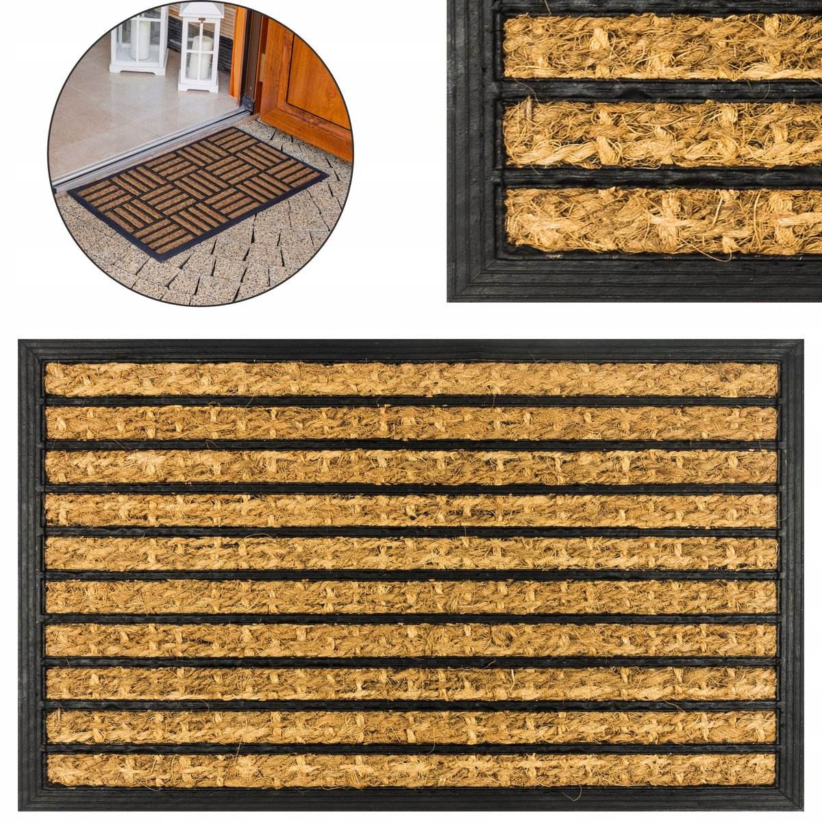 Antislip Kokos Wycieraczka Panama 45x75cm - Natuurlijke Vezels