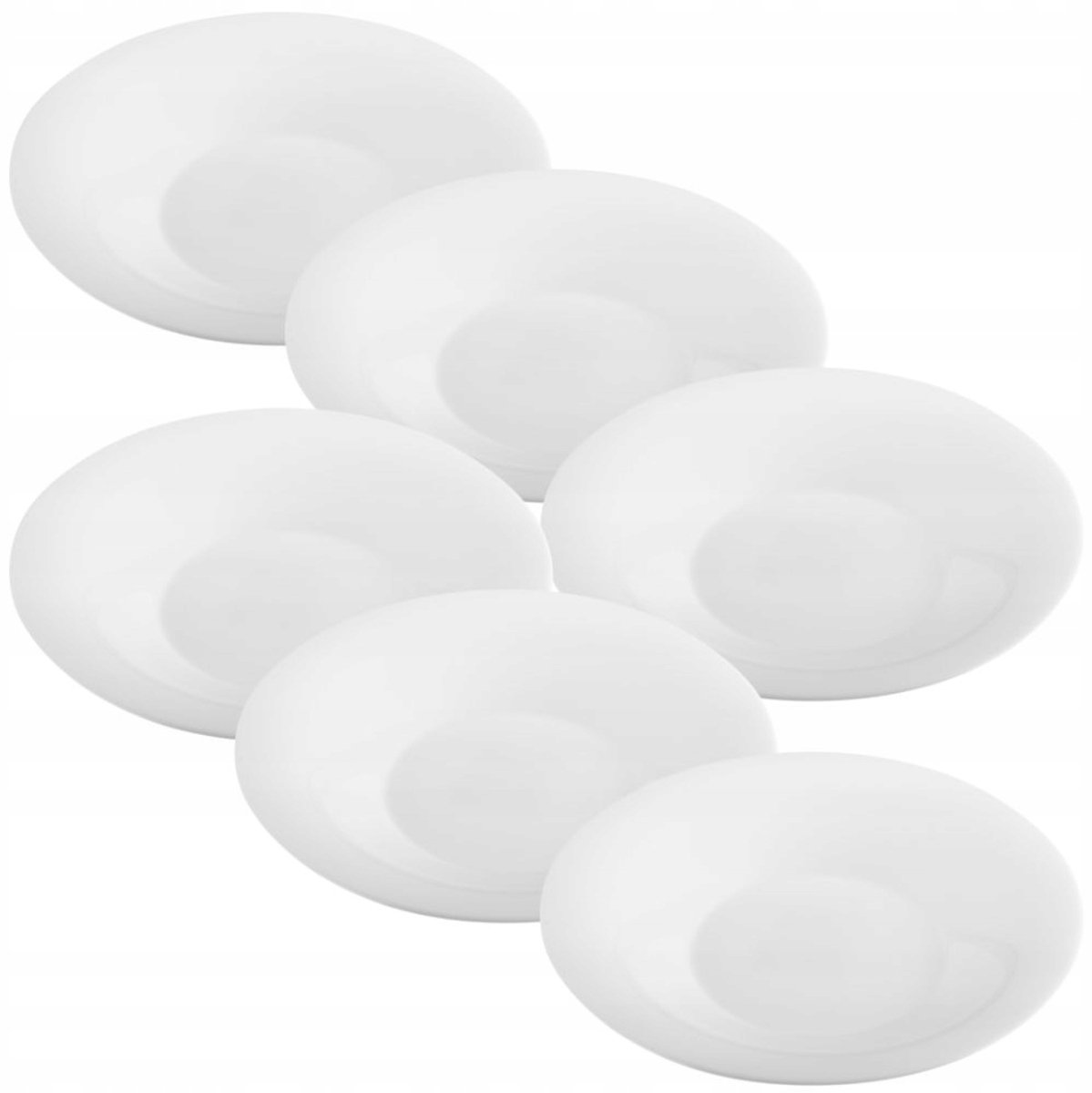 6x Diepe Borden CLASSIC 24,1cm Wit Opaalglas