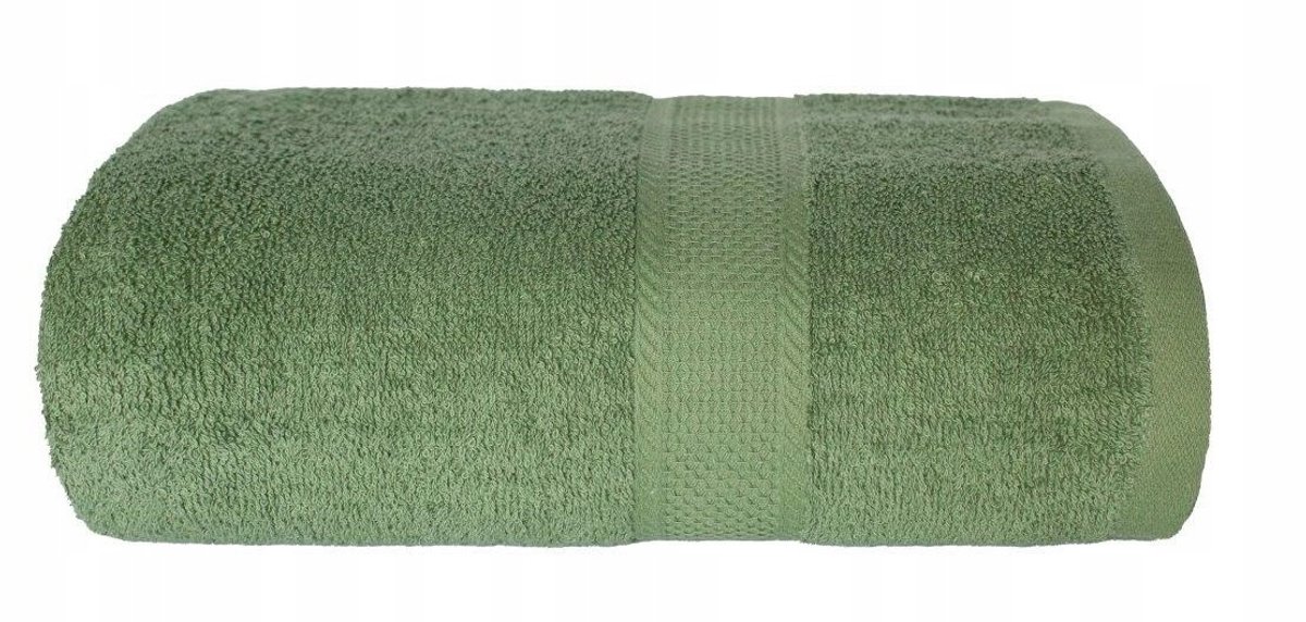 Pistache badstof handdoek 70x140 cm, 100% katoen
