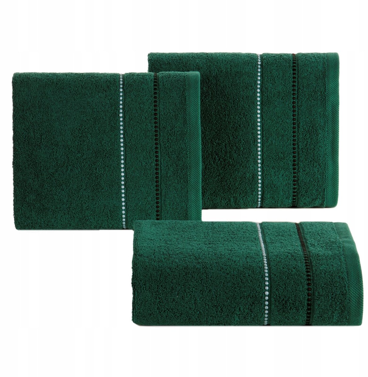 Donkergroene Katoenen Badstof Handdoek 30x50 cm - 500 GSM