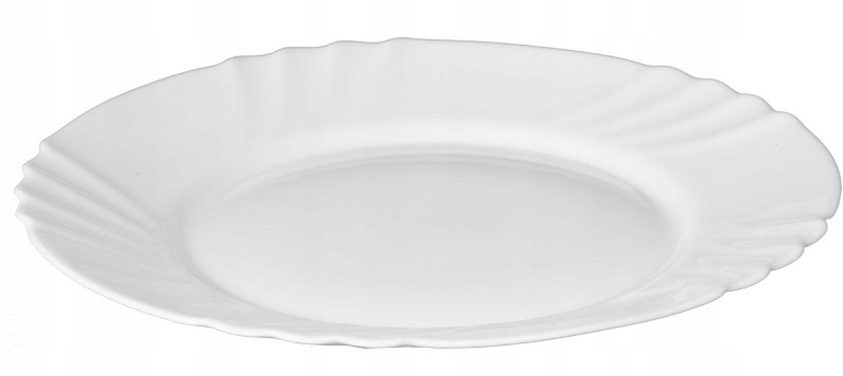 Kadax Wit Glazen Dinerbord Plat 25 cm - Stijlvol & Duurzaam