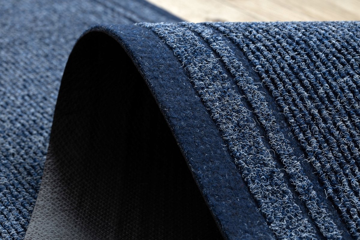 MALAGA Deurmat Antislip Blauw Gestreept 66x280 cm