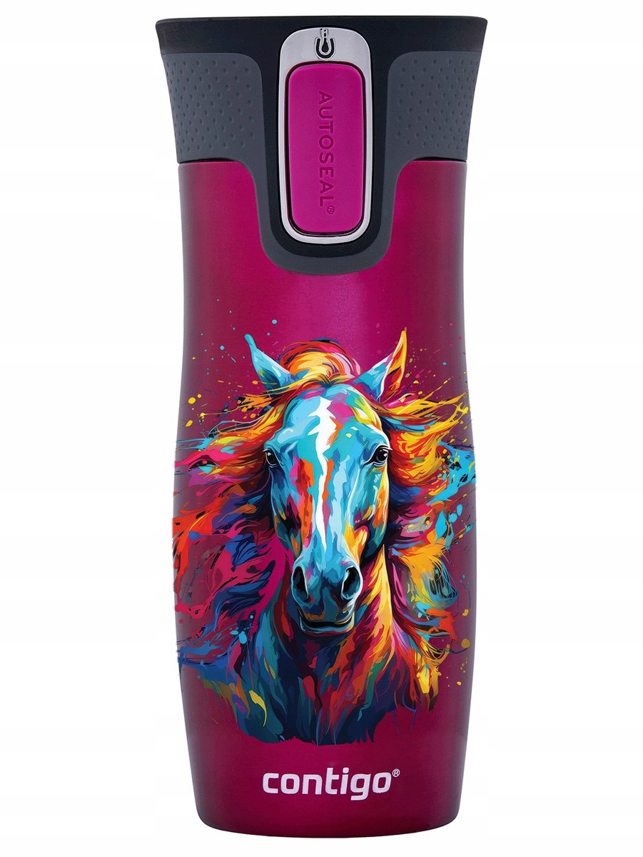 Contigo West Loop 2.0 Thermosbeker 470ml - Roze Paard