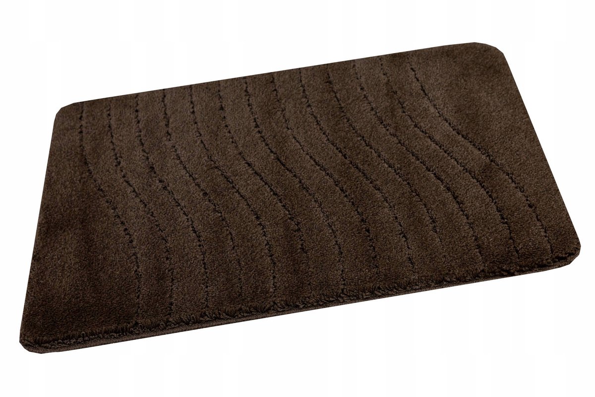 Antislip Badmat Sara Wenge Bruin Golven 50x80 cm
