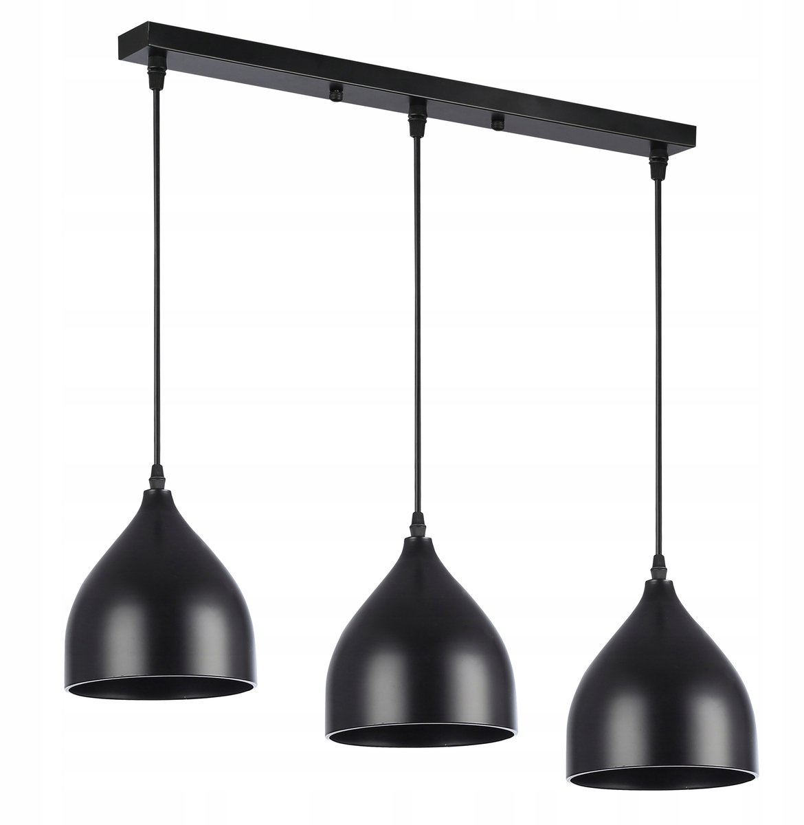 Moderne Zwarte Hanglamp E27 Loft Stijl 3 lichtpunten