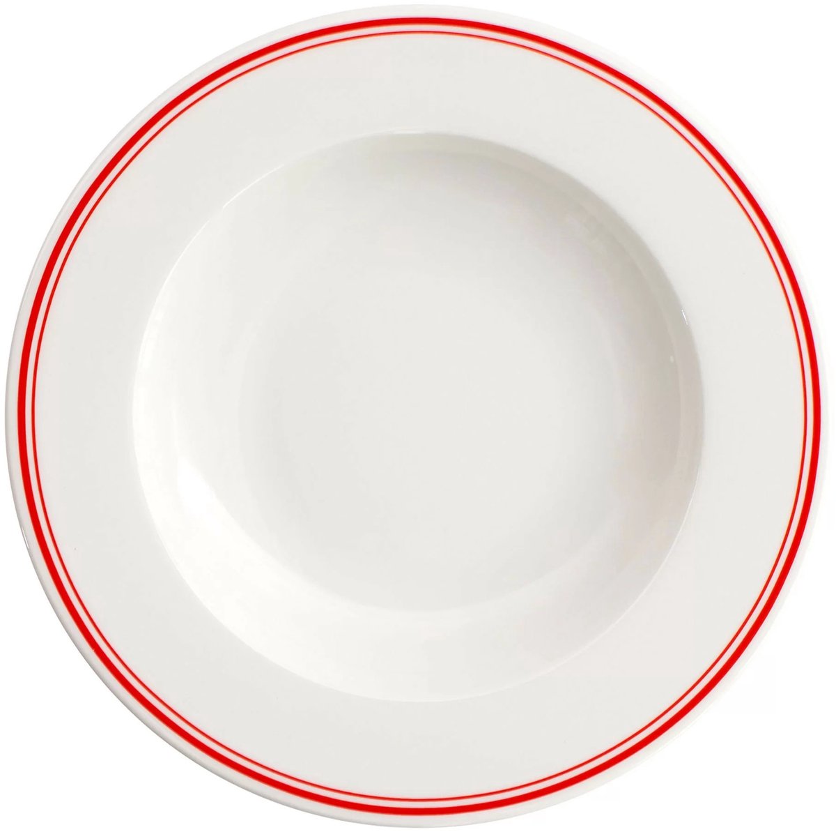 Verlo FORTE RIVO Diep Bord - Rood Gestreept - 26 cm