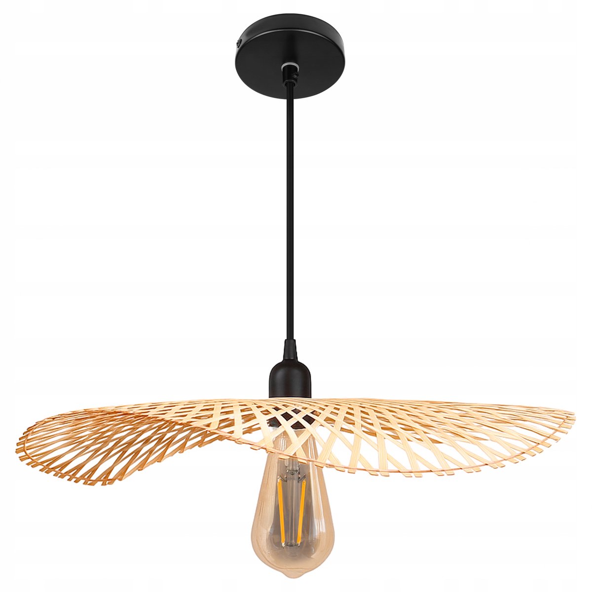 Bamboe hanglamp E27 45cm Boho stijl, sfeervolle verlichting
