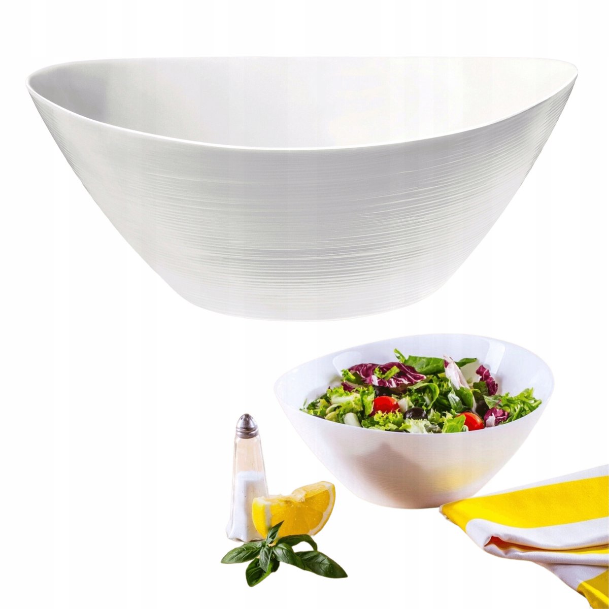 Bormioli Rocco Prometeo Saladekom 25x24 cm - Wit Gehard Glas